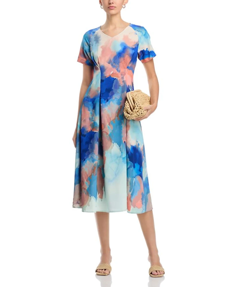 Watercolor Midi Dress