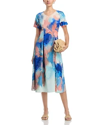 Watercolor Midi Dress