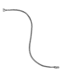 Men's Box Chain Bracelet Sterling Silver, 2.7mm