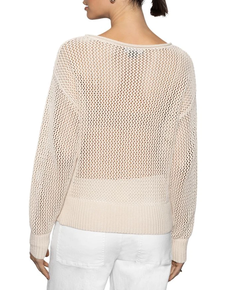 Cotton Open Knit Sweater