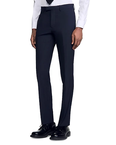 Sandro Formal Regular Fit Wool Trousers
