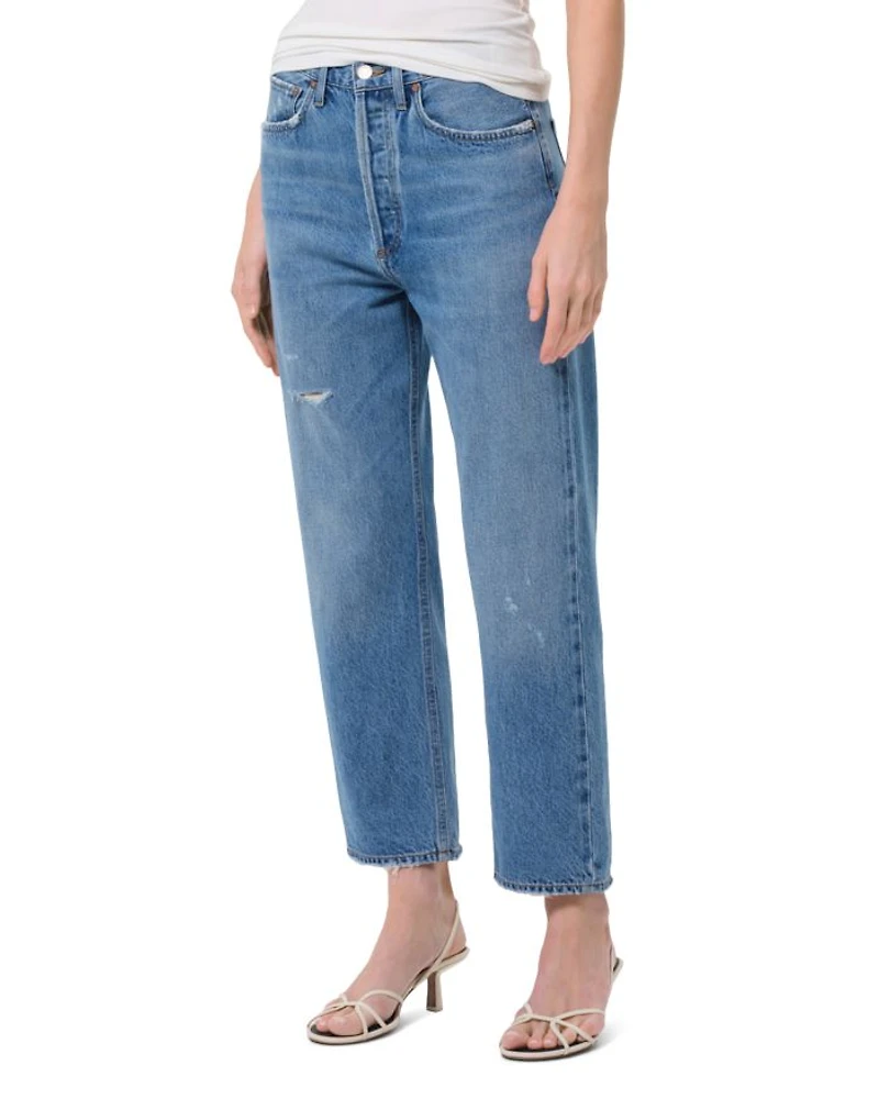 90's Crop Mid Rise Straight Jeans Shrine