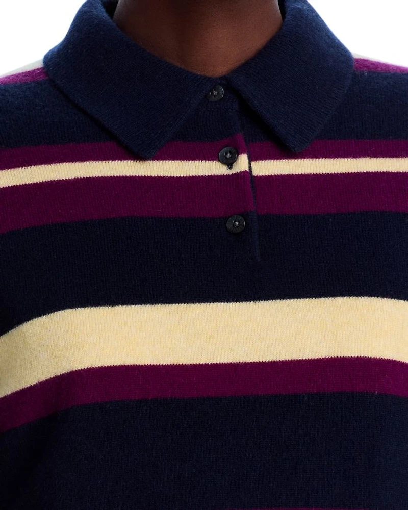 Cashmere Collegiate Striped Polo