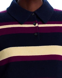 Cashmere Collegiate Striped Polo