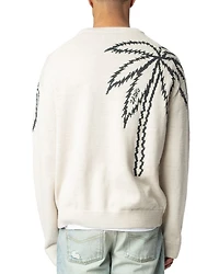 Marko Palm Tree Regular Fit Sweater