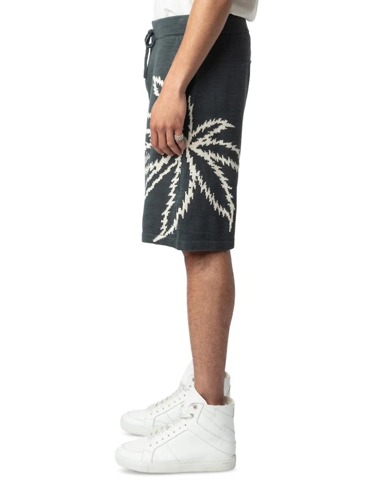 Palm Tree Drawstring Shorts