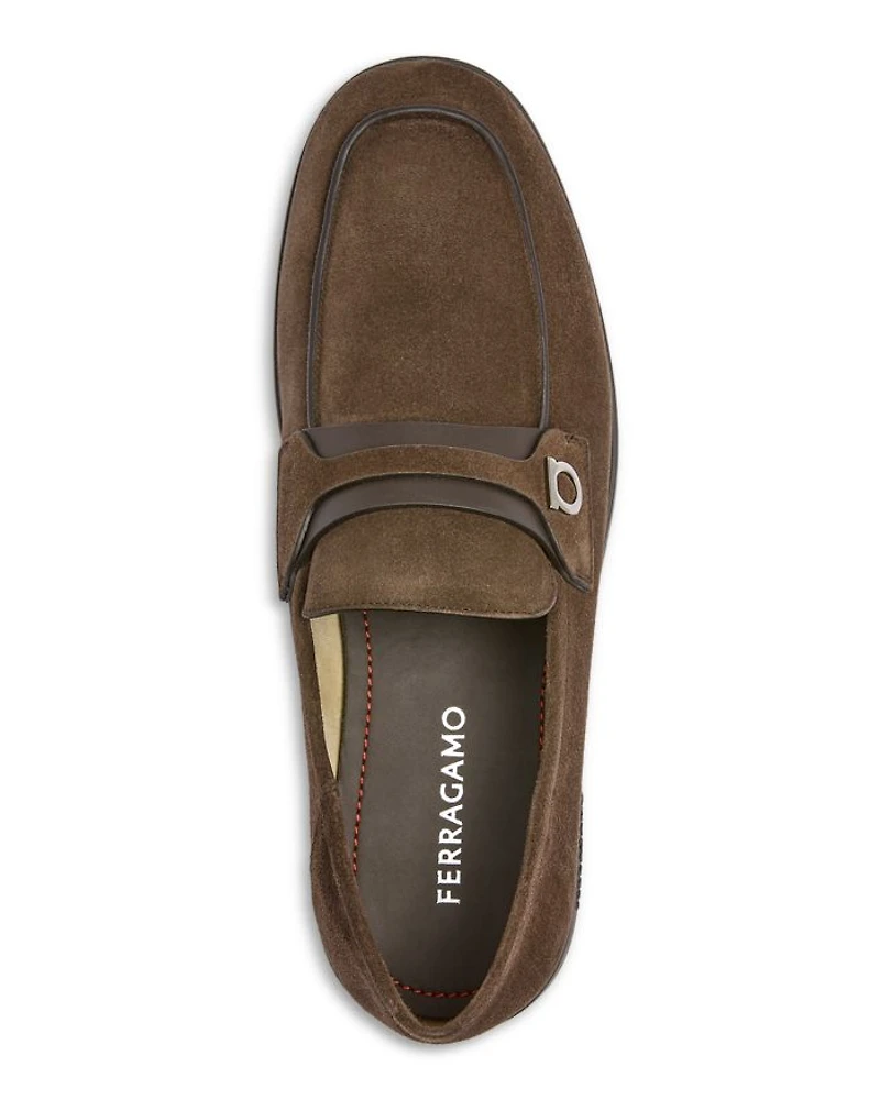 Men's Drame Suede Gancini Loafers