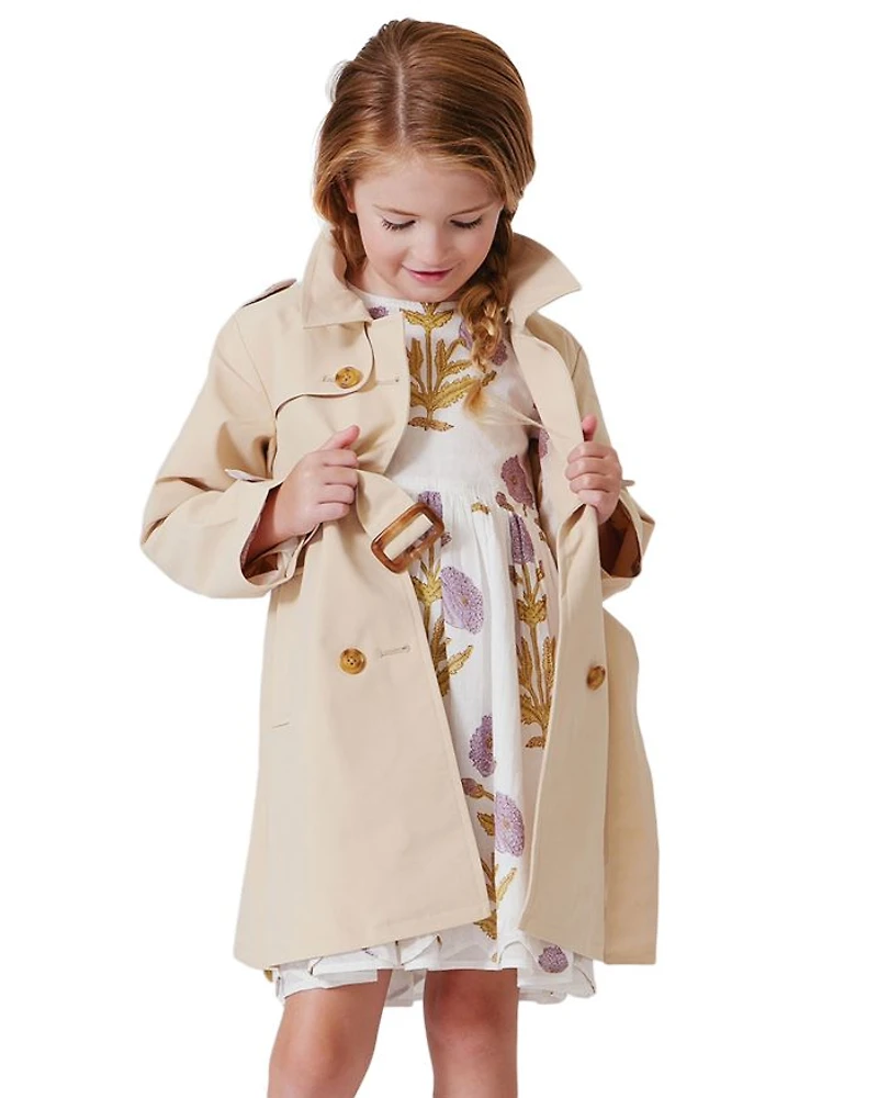 Girls' Trudy Water Resistant Trench Coat - Little Kid, Big Kid