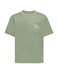 Psycho Bunny Unisex Desert Heavyweight Relaxed Fit Pocket Tee - Little Kid, Big Kid