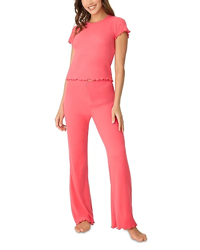 Pj Salvage Tropical Pointelle Pajama Set