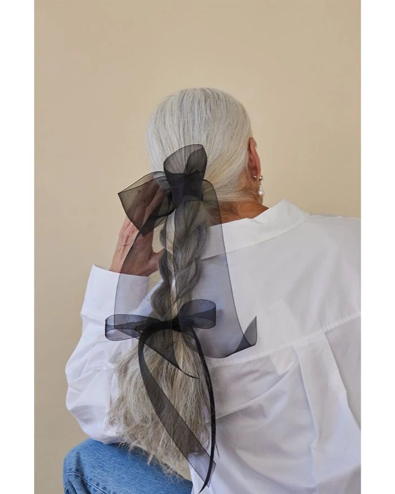 Amy Mini Sheer Bow Barrette