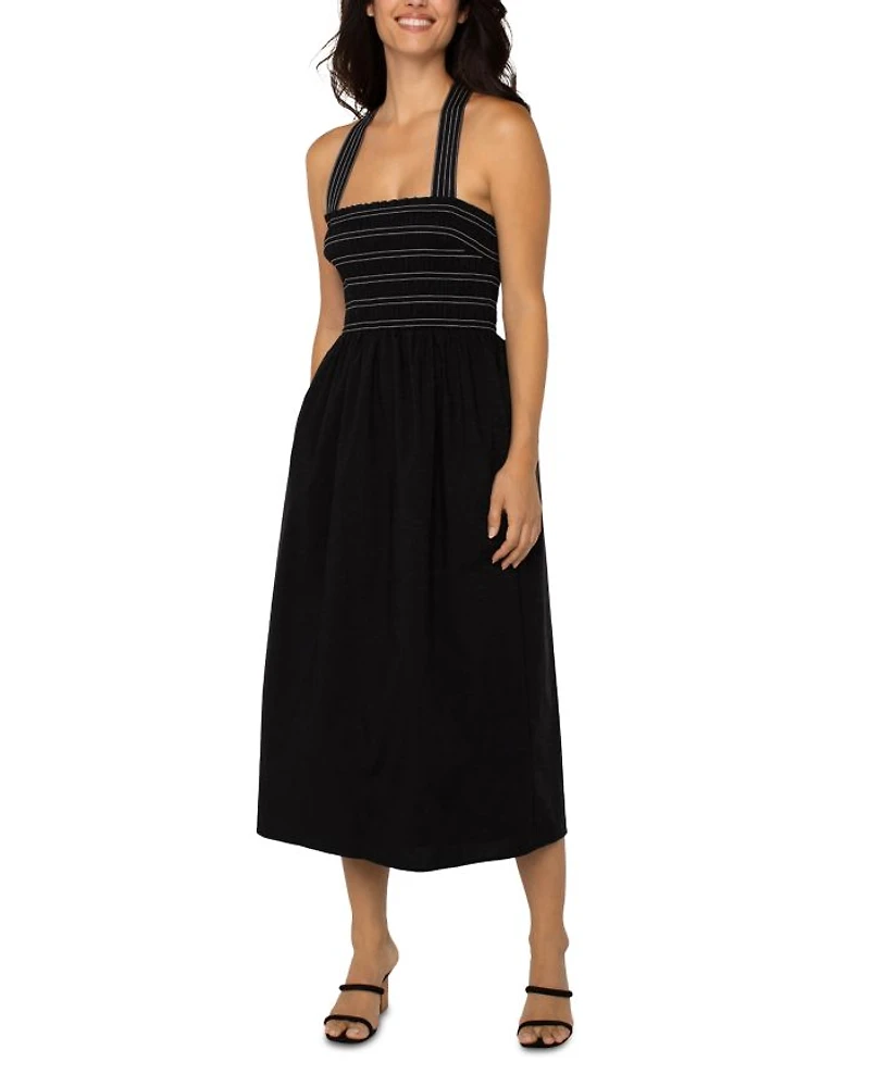 Smocked Midi Dress