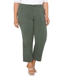 Liverpool Los Angeles Plus Cropped Cargo Pants