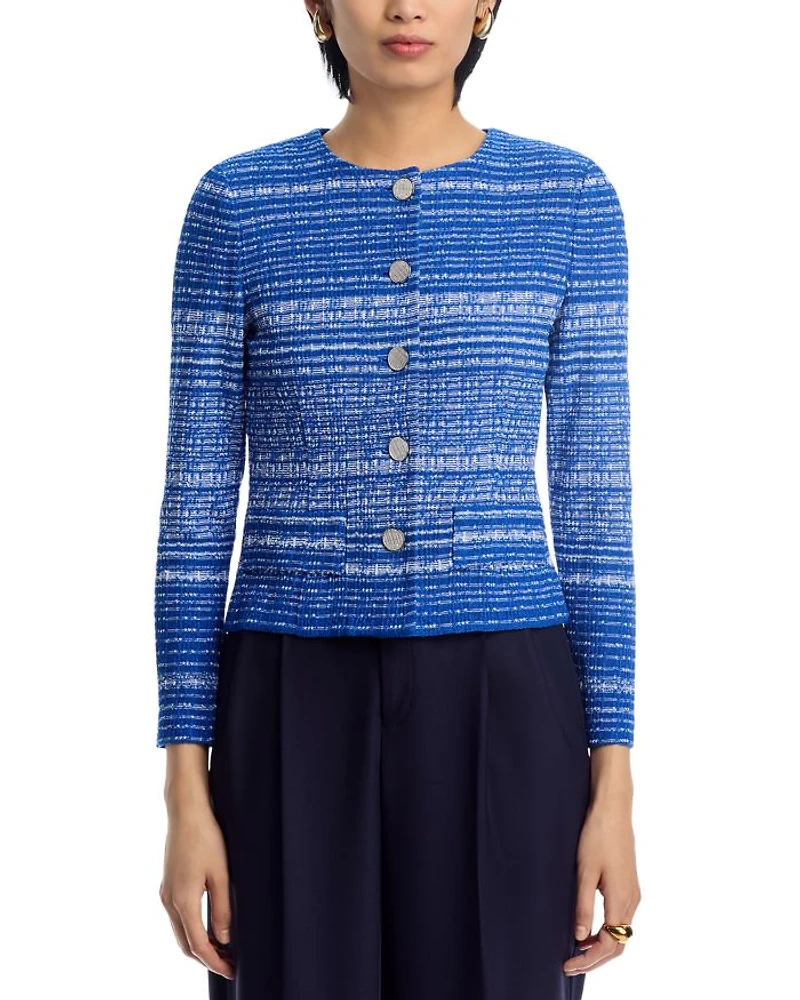 Melange Tweed Knit Jacket