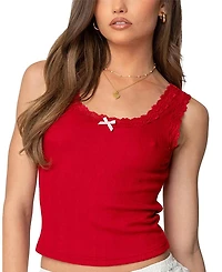 Edikted Hattie Pointelle Tank Top