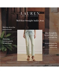 Mid Rise Straight Ankle Jeans