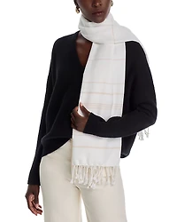 Vince Cotton & Cashmere Striped Wrap