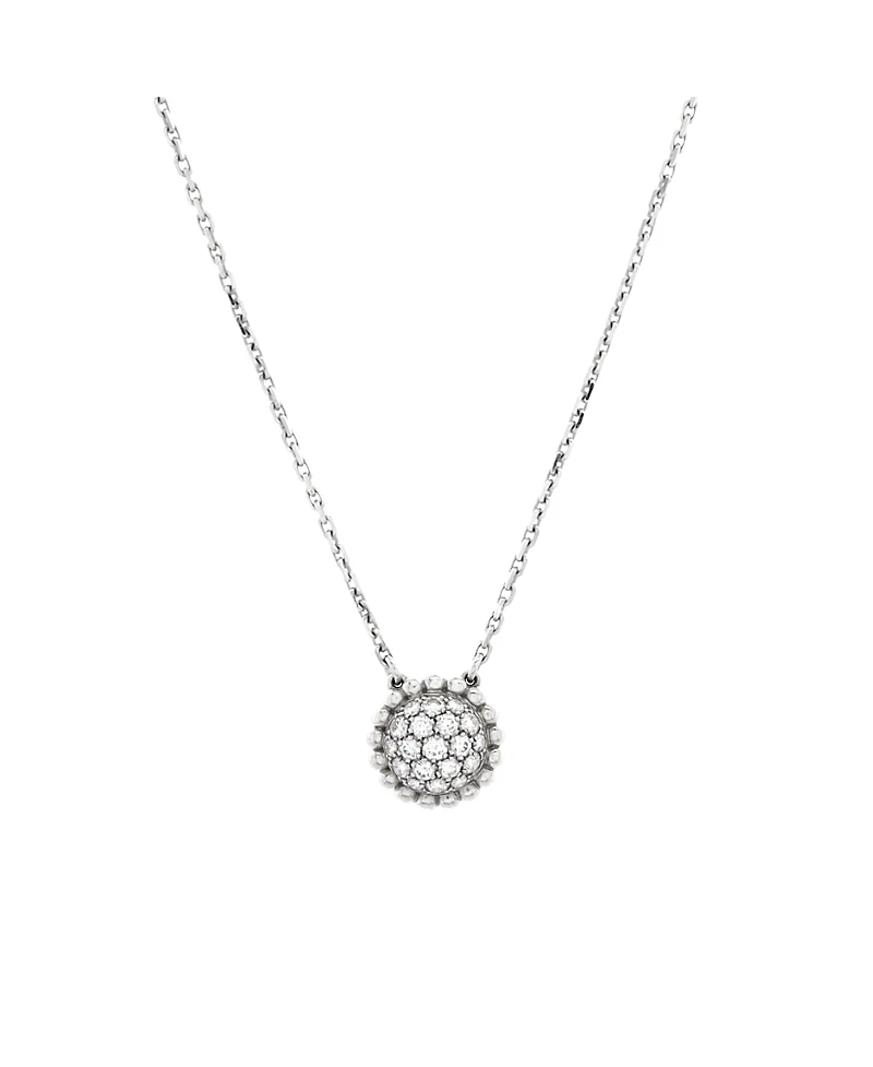Pre-Owned Van Cleef & Arpels Perlee Pendant Necklace 18K White Gold and Diamonds
