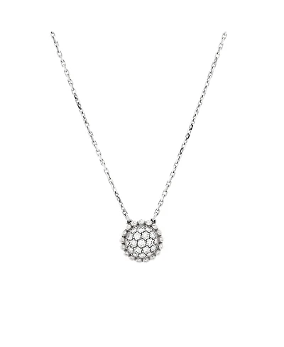 Pre-Owned Van Cleef & Arpels Perlee Pendant Necklace 18K White Gold and Diamonds