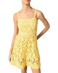 Crochet Strappy Mini Dress