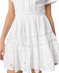 Embroidered Babydoll Dress