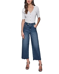 High Rise Scalloped Jeans Coastal Blue