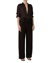 Brynn Drawstring Linen Trousers