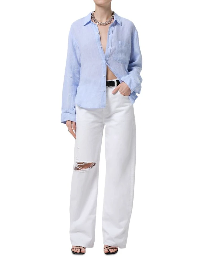 Ayla High Rise Baggy Jeans Zinc