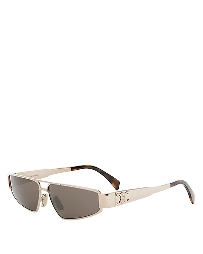 Celine Metal Triomphe Geometric Sunglasses, 59mm