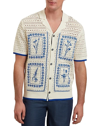 Ted Baker Barri Crochet Embroidered Shirt