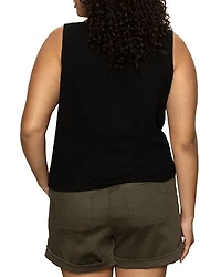 Vacation Tie Shell Palm Top