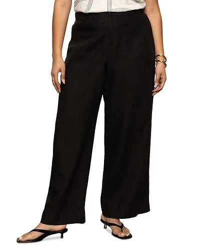 The Linen Marine Wide Leg Pants