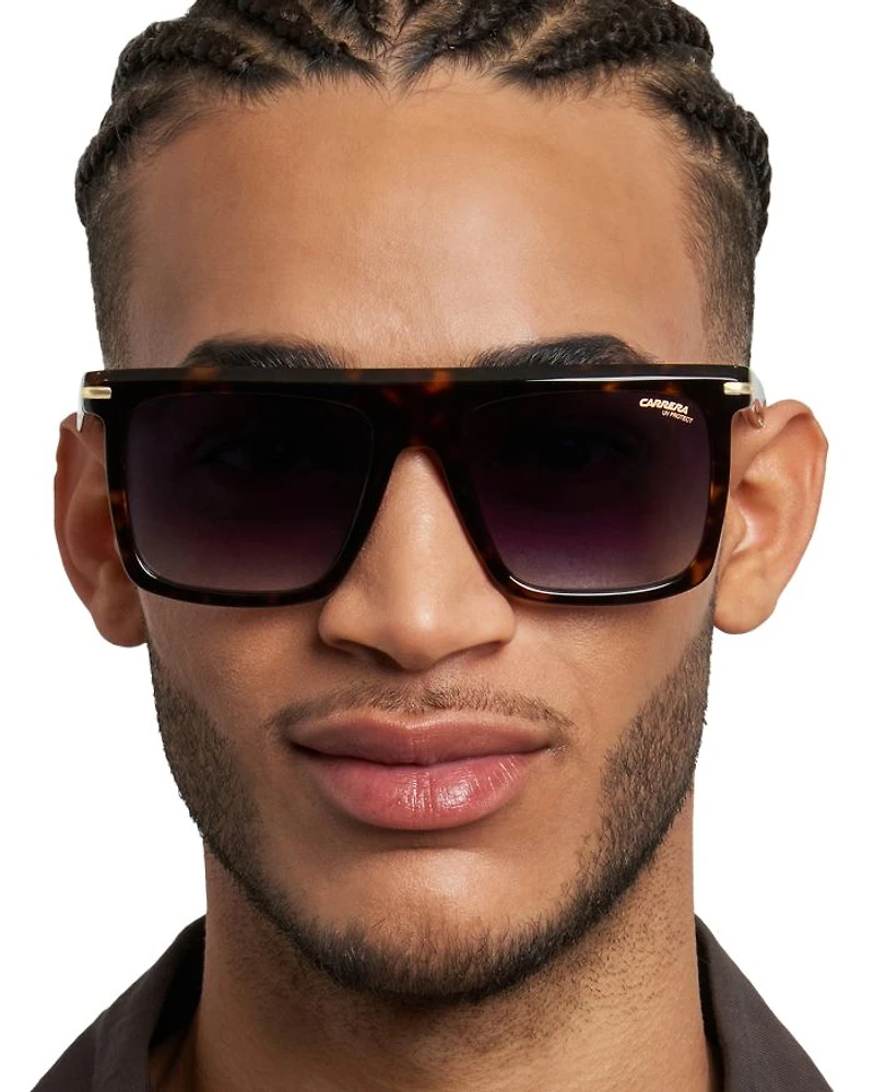 Rectangle Flat Top Sunglasses, 56mm