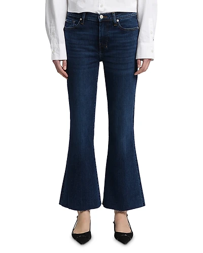 7 For All Mankind Dojo Mid Rise Cropped Flare Jeans