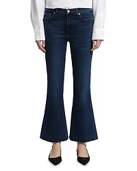 7 For All Mankind Dojo Mid Rise Cropped Flare Jeans