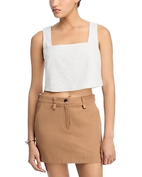 Paige Aelita Cotton Eyelet Crop Tank Top