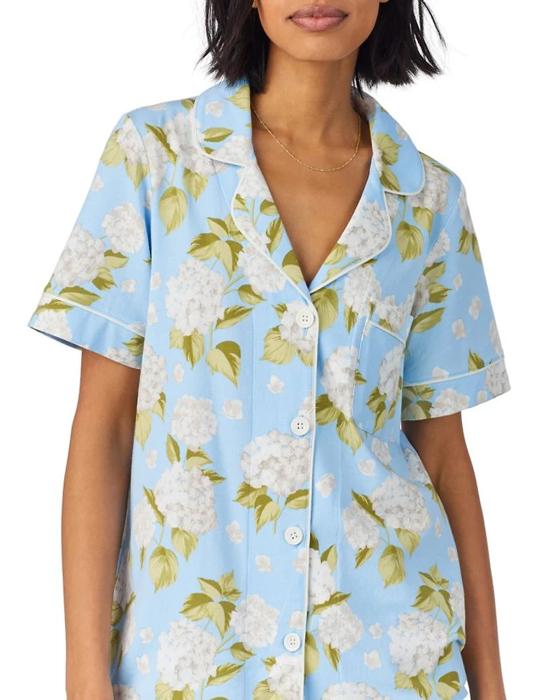 Short Sleeve Cropped Pajama Set