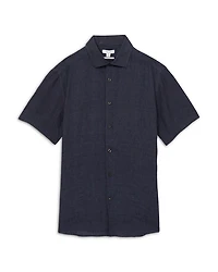 Holiday Short Sleeve Linen Shirt