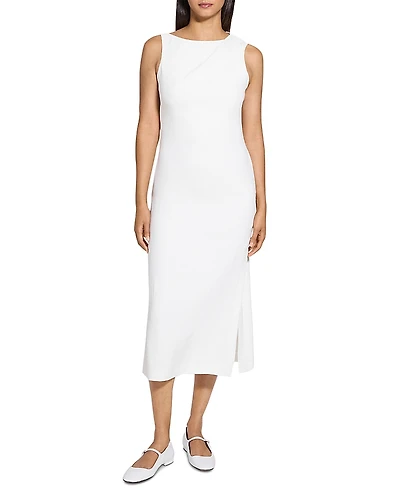 Theory Shoulder Draped Midi Dress