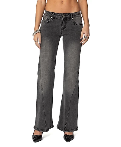 Edikted Colton Boot Cut Low Rise Jeans