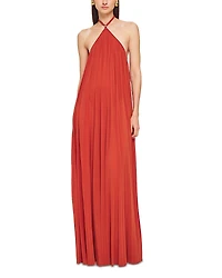 Ronny Kobo Crystal Halter Neck Dress