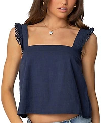 Edikted Viviana Linen Look Top