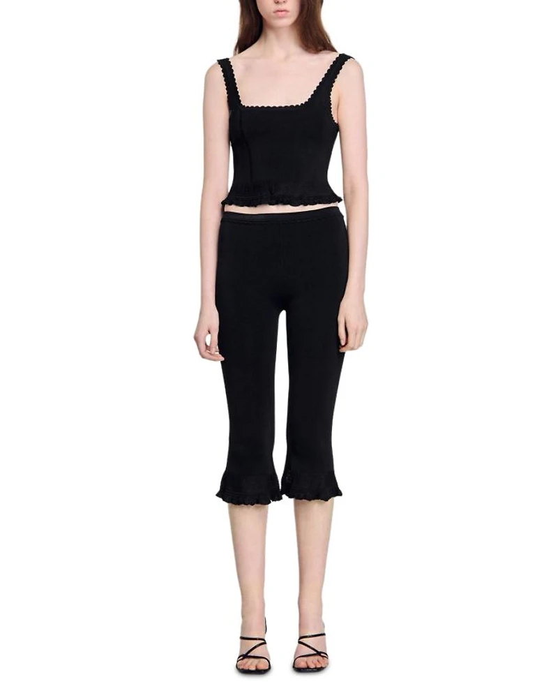 Ruffled Capri Pants