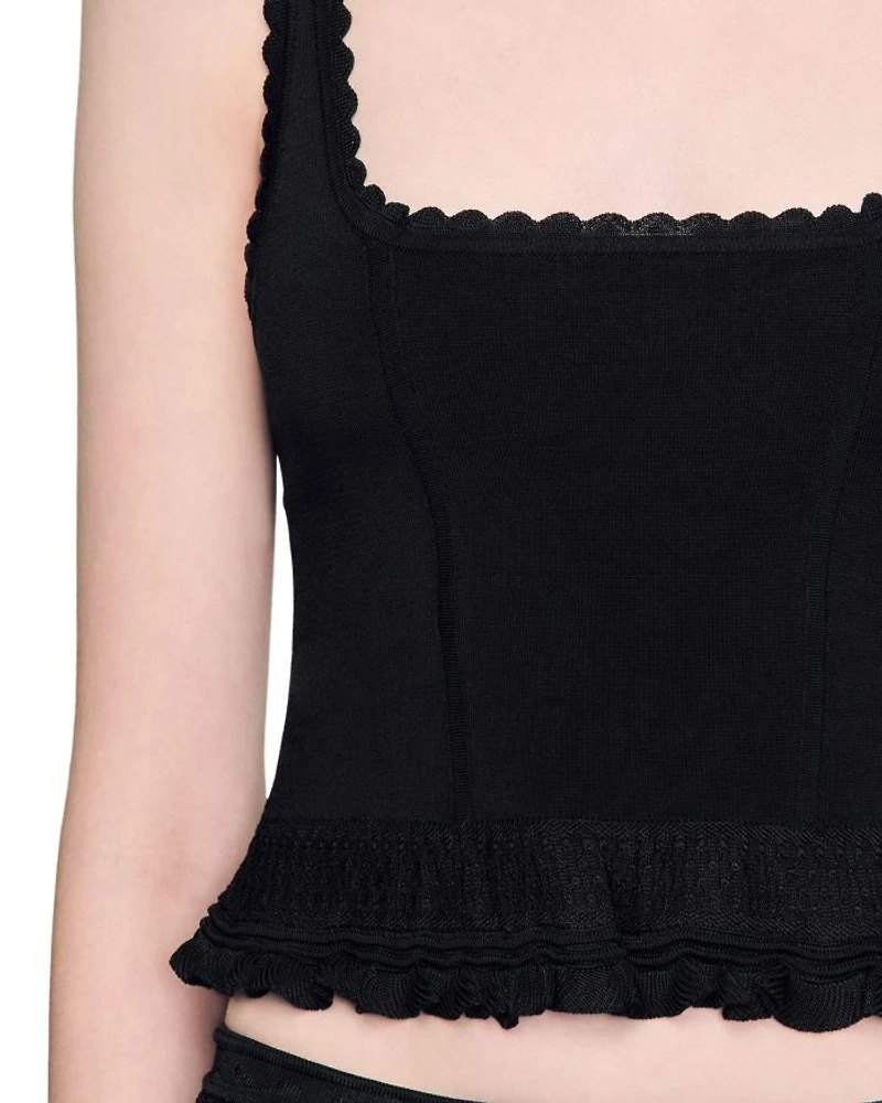 Ruffled Cropped Top