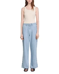 High Rise Wide Leg Jeans Blue Jean