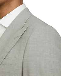 Checked Peak Lapel Blazer