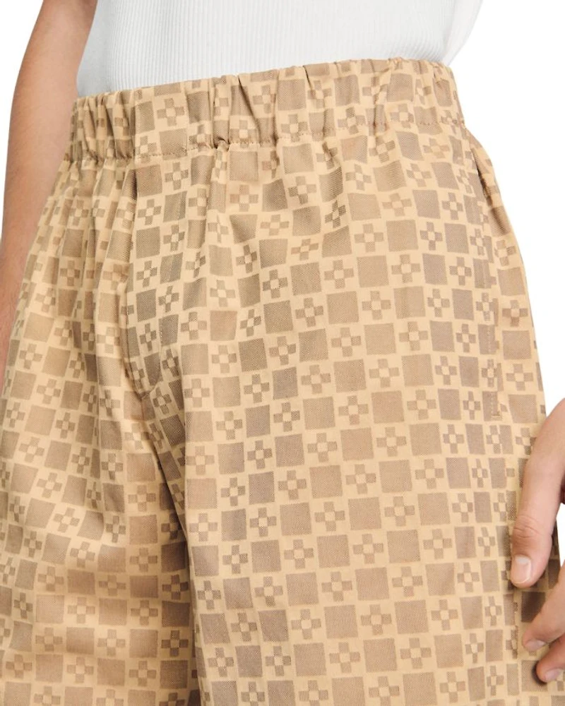 Printed Pull On Shorts