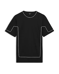 Ribbed Piped Crewneck Tee