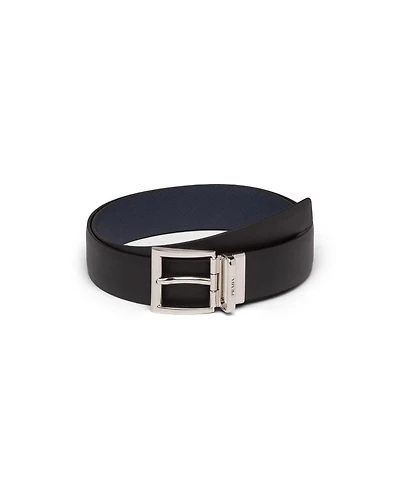 Saffiano Leather Reversible Belt