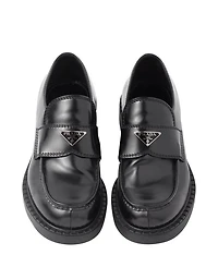 Men's Chocolate Brushed Leather Loafers
